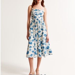 A&F Emerson Poplin Wide Strap Midi Dress